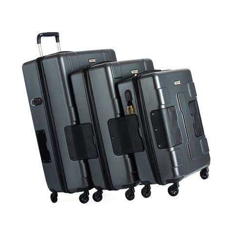 Tach luggage - The TACH attachable luggage system is made up of a 3-piece suitcase set with spinner wheels that lets you connect each piece together for efficient and stress-free travels. You’ll never need a trolley again—all thanks to TACH’s rolling bags and carry-on sets for men, women, and the family! 
